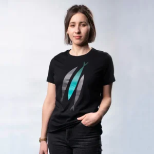 Camiseta THE CHOSEN con el logo de los 3 peces. Mujer