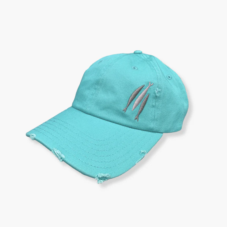 Gorra Teal Tres Peces – Estilo Desgastado